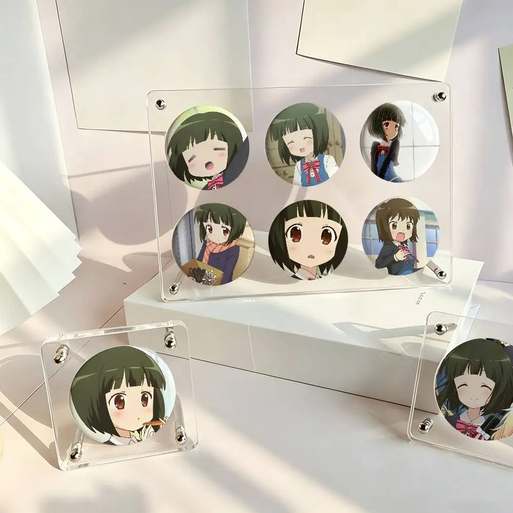 1pc Shinobu Omiya Kiniro Mosaic Cartoon Style Badge Brooches On Backpack Decoration Round Enamel Pins For Accessorys