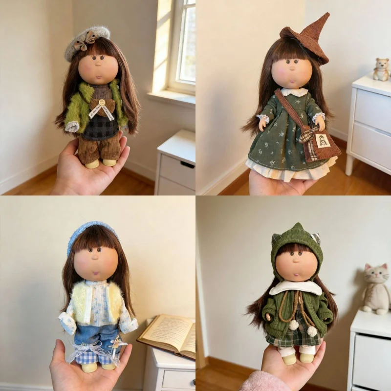 

In Stock Pippa Potato Doll 24cm Vinyl Doll Figurine Green Plaid Outfit Collectible Toy Home Decor Girl Birthday Surprise Gifts
