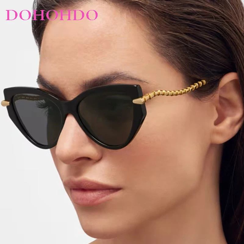 

New Luxury Designer Cat Eye Metal Legs Women Sunglasses Fashion Brand Men Sunglass Outdoor Travel Eyeglasses Ladies Lentes UV400