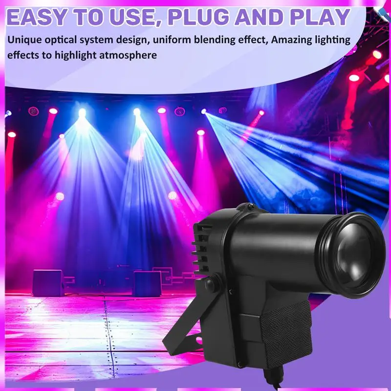 

N96R 15W RGBW LED Stage Lighting Pinspot Spotlight Professional DJ DISCO Party KTV Backlight Stage Light