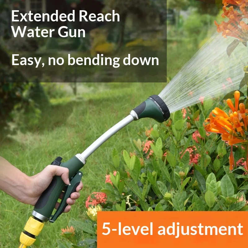 

Инструмент для мытья автомобиля под высоким давлением, бытовой и сплавный длинный водяной пистолет Pcp с резиновым металлическим удлинителем, комплект для выдувания