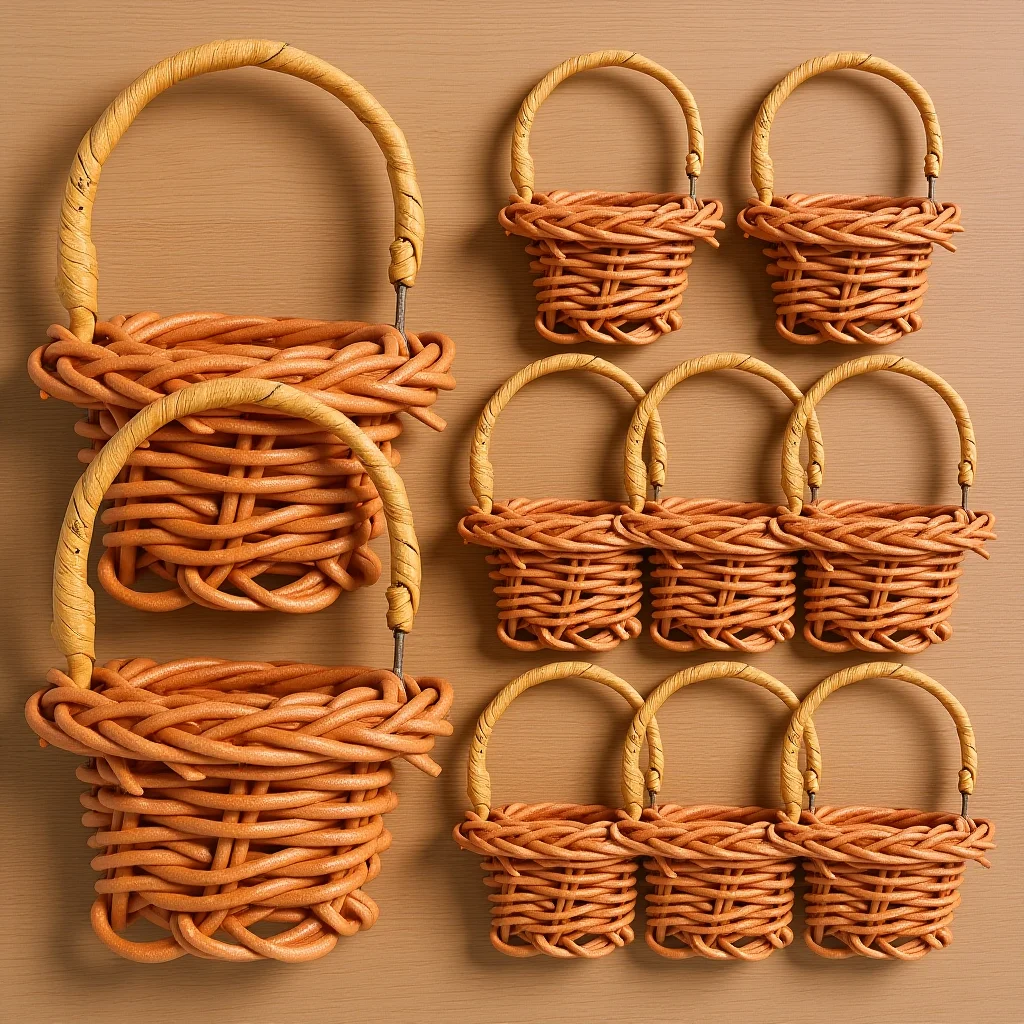 

Woven Basket for Toddlers Mini Flower Basket Snack Storage Pretend Play Shopping Basket Natural Wicker Kids Toy Accessory