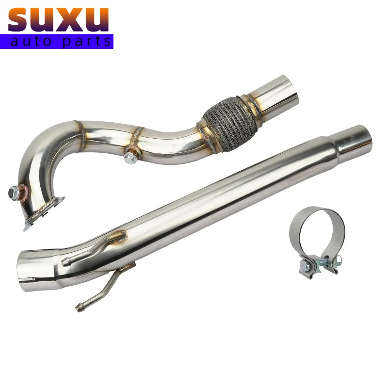 

2,5-дюймовая гоночная бесшумная выхлопная труба для VW Golf MK7 Jetta Audi A3 8V Skoda Kodiaq Mk1 MQB EA211 1,4T 1,5T