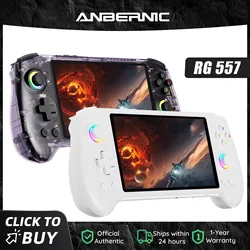 Anbernic RG557 Handheld Video Game Console Android 14 Gaming Console 5.48