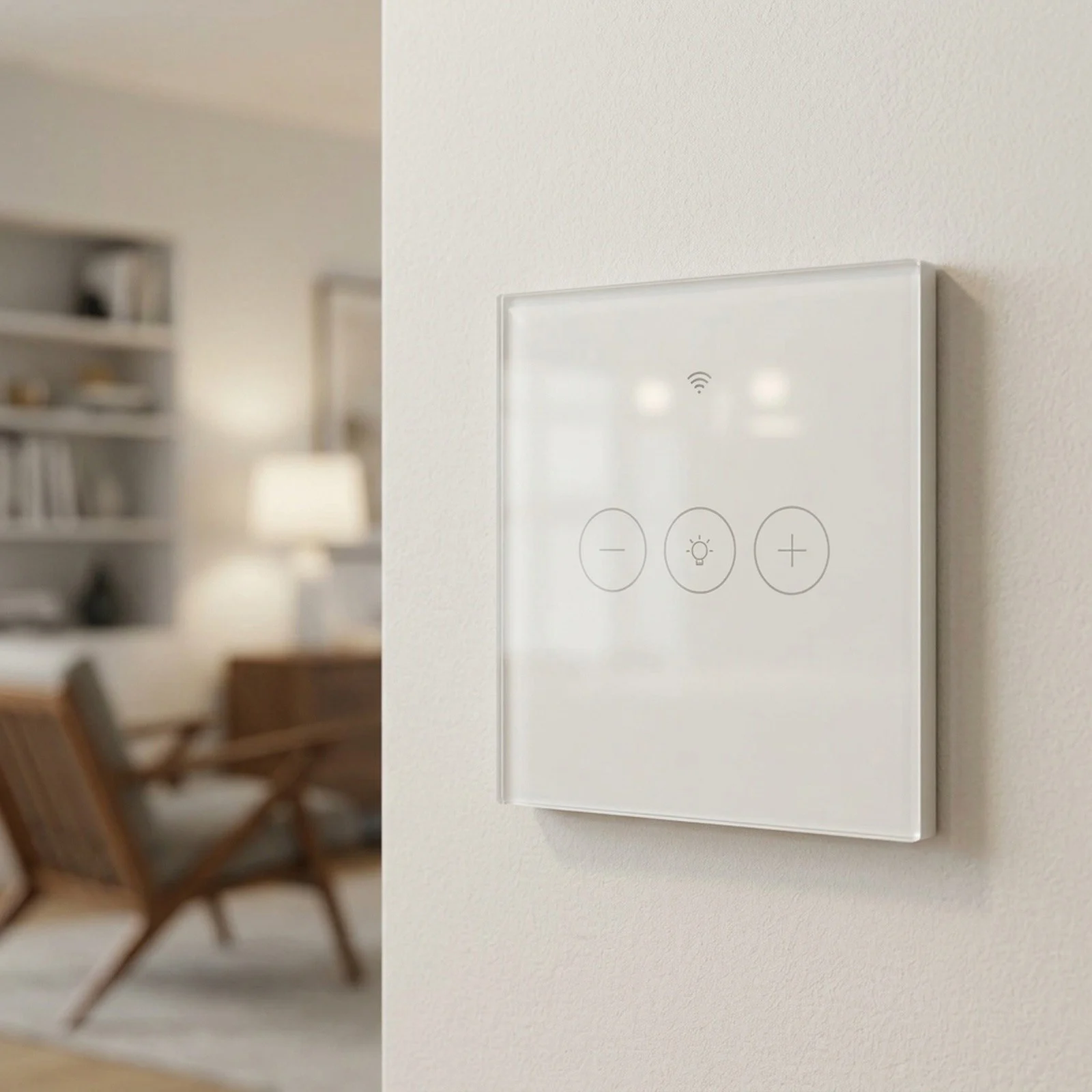 Wireless Touch Switch WiFi Smart Dimmer Switch Smart Lighting Automation Stepless Dimming Control Energy Saving Features