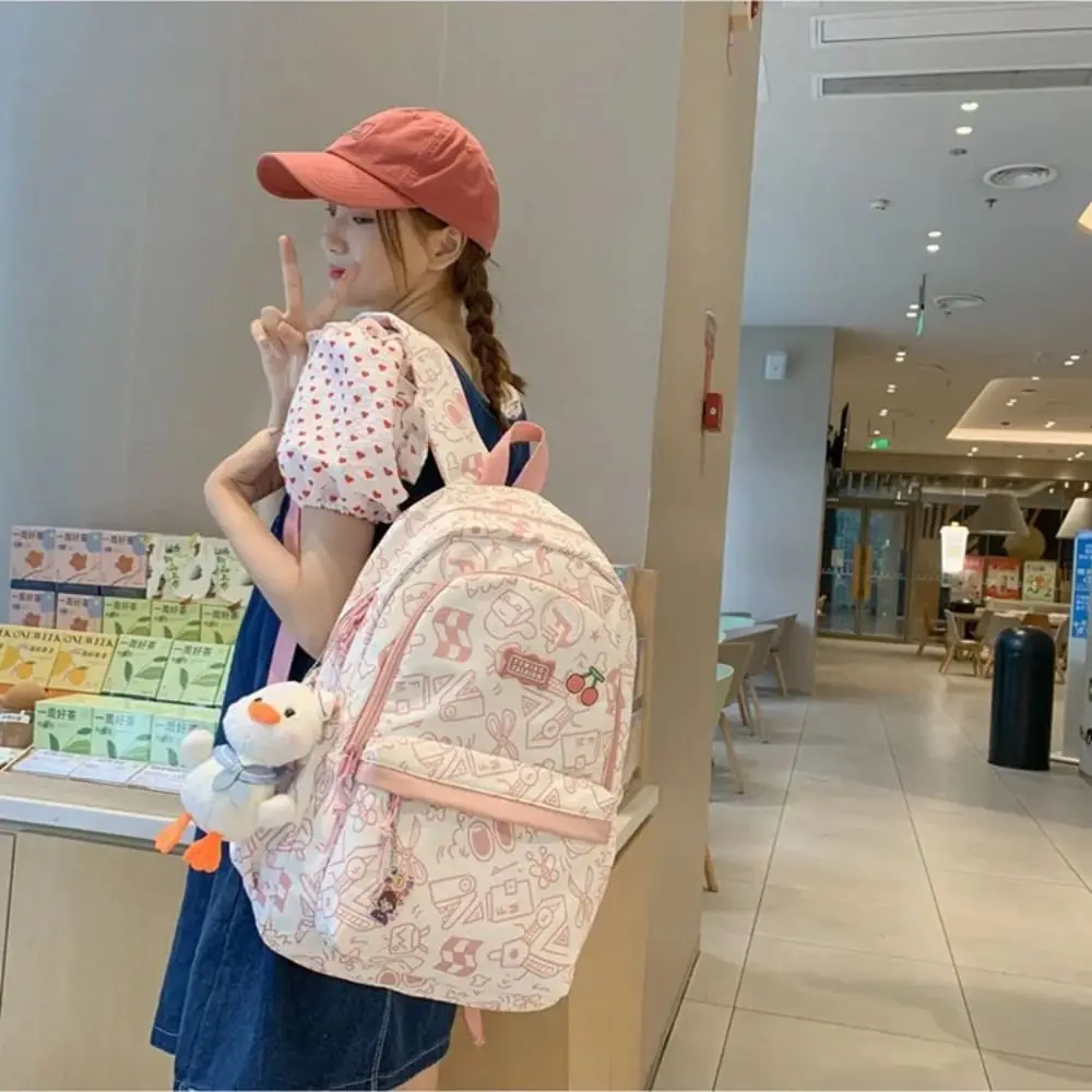 High Quality Fashion Students Backpack Graffiti Doodle School Bag Leisure Casual Shoulder Bag Boys Girls