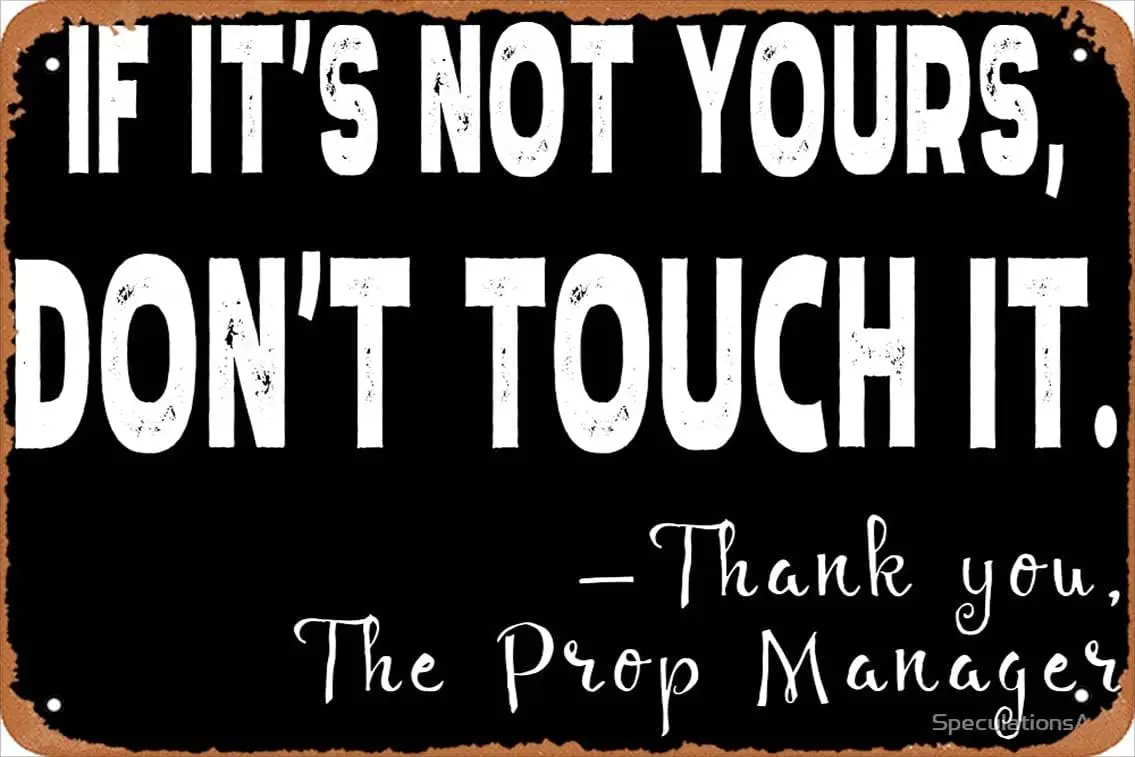 If It's Not Yours, Don't Touch It Theater Art Print Metal Sign Retro Home Decorative Vintage Tin Sign 12 x 8 Inch