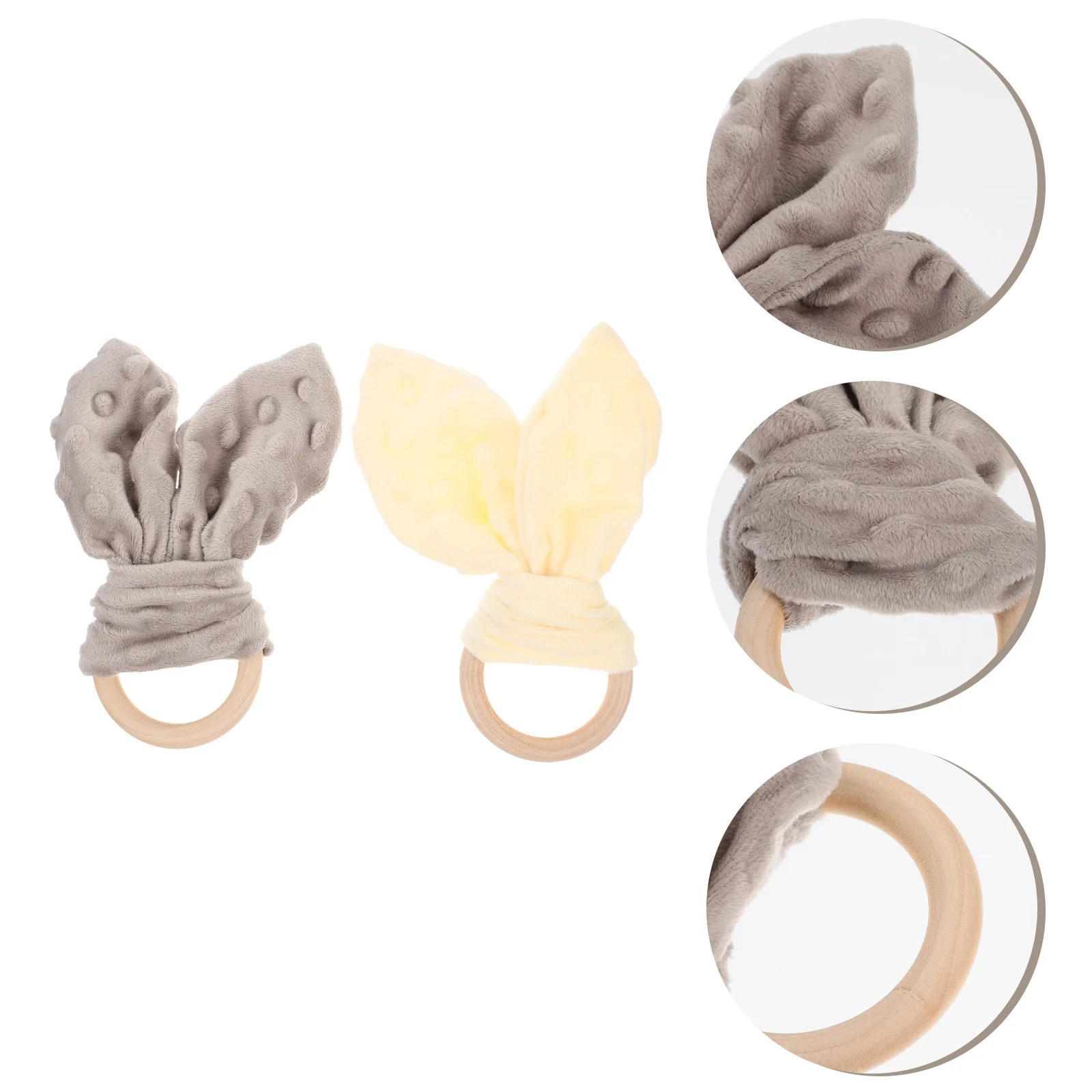 

2 шт., детское защитное одеяло, успокаивающие полотенца с деревянным кольцом для прорезывания зубов, удобное полотенце для новорожденных, облегчение колик, детские игрушки-прорезыватели