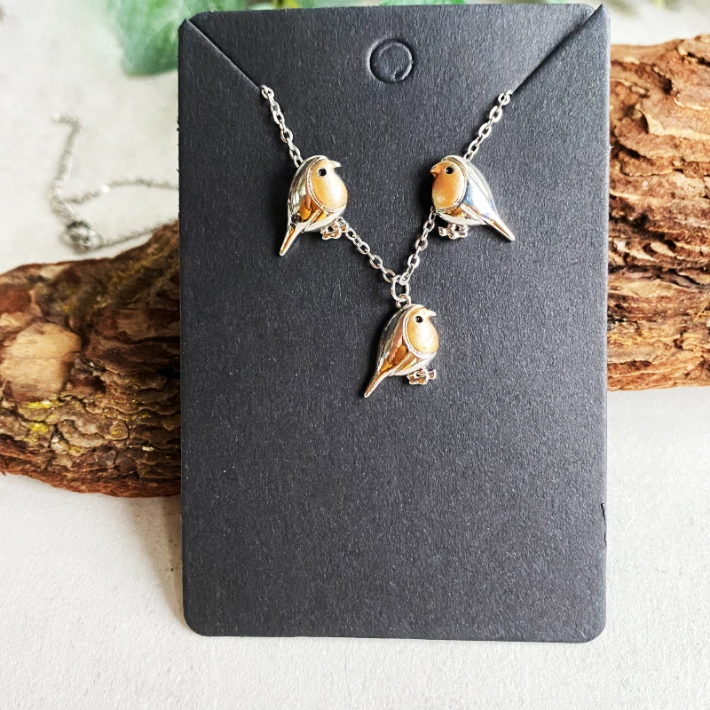 مجموعة مجوهرات قلادة وأقراط على شكل طيور من DaintyDropshipping - إكسسوارات متطابقة لموضوع الطيور للنساء #4