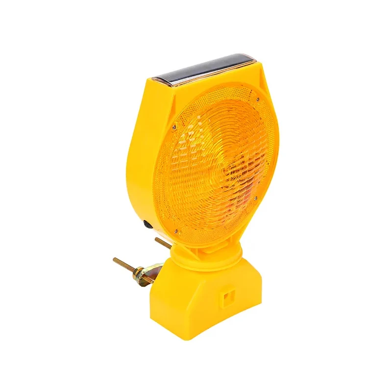 New type Solar Powered Flashing LED Polycarbonate Barricade Light, 2-Sided Visibility, Photocell, UV Coated