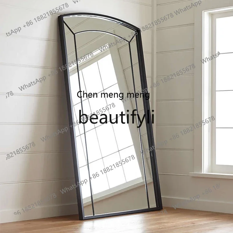 

European simple bedroom floor mirror full-length mirror French light luxury cloakroom full-length mirror2936