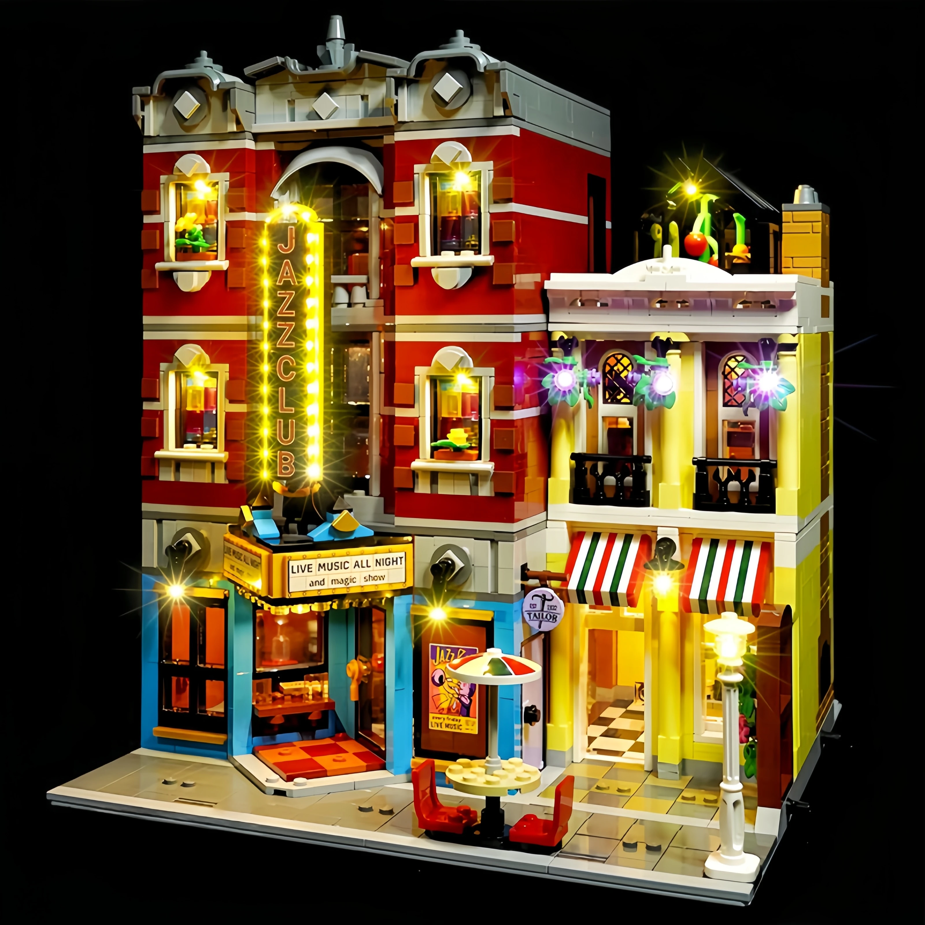 (Not the Building Blocks) LED Light For Lego 10312 Jazz Club Light Up your Model Decorative Lamp With Battery Box