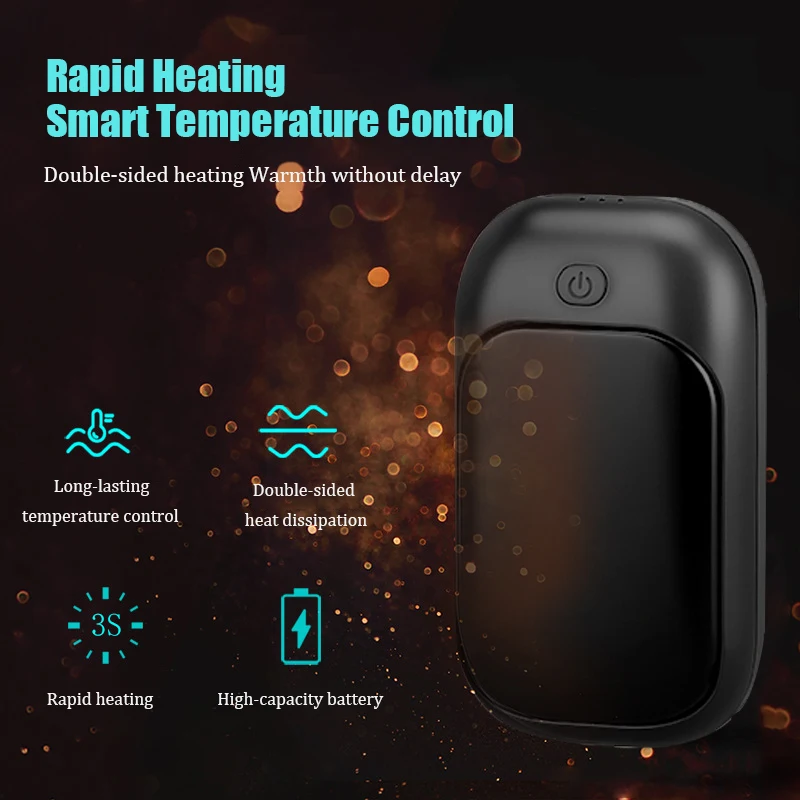 Magnetic rechargeable hand warmer 2-piece set, fast heating, 3