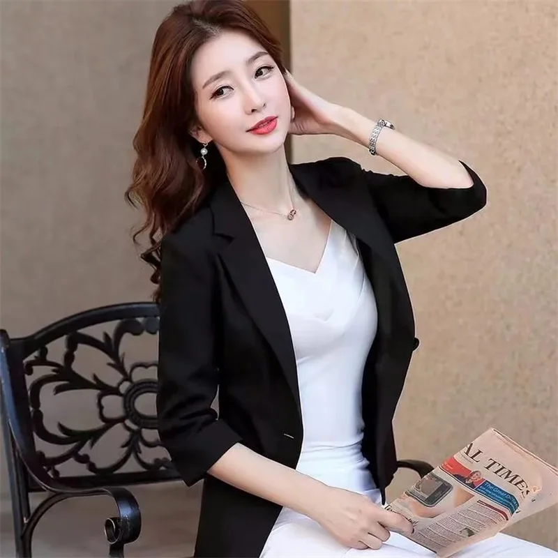 Women Cotton Linen Small Blazer 2024 New Summer Short Suit Jacket Korean Casual Summer Sun Protection Clothing Large Size S-5XL