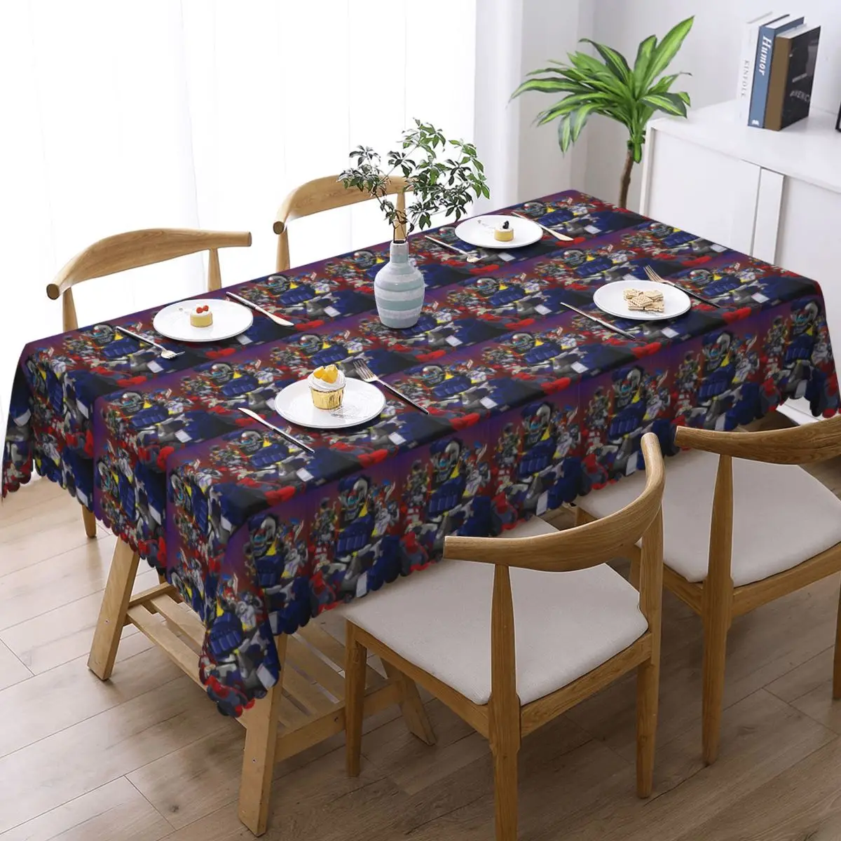 Mazinger Z Mad Robot Grendizer Anime Manga Customized Rectangular Tablecloth Waterproof Table Cover for Dining Event Table Cloth