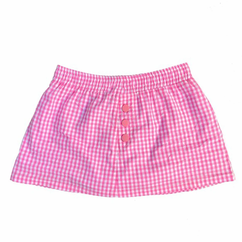 Teen Girl 00s Retro Short Skirt Preppy Cute Plaid A-line Skirt Aesthetic High Waist Button Decro Mini Skirt Women Y2k Streetwear