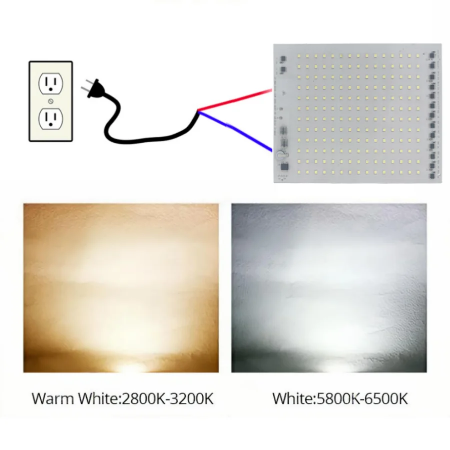 LED Lamp Chip SMD2835 Light Beads AC 220V 10W 20W 30W 50W 100W 150W 200W DIY For Outdoor Floodlight Cold White Warm White