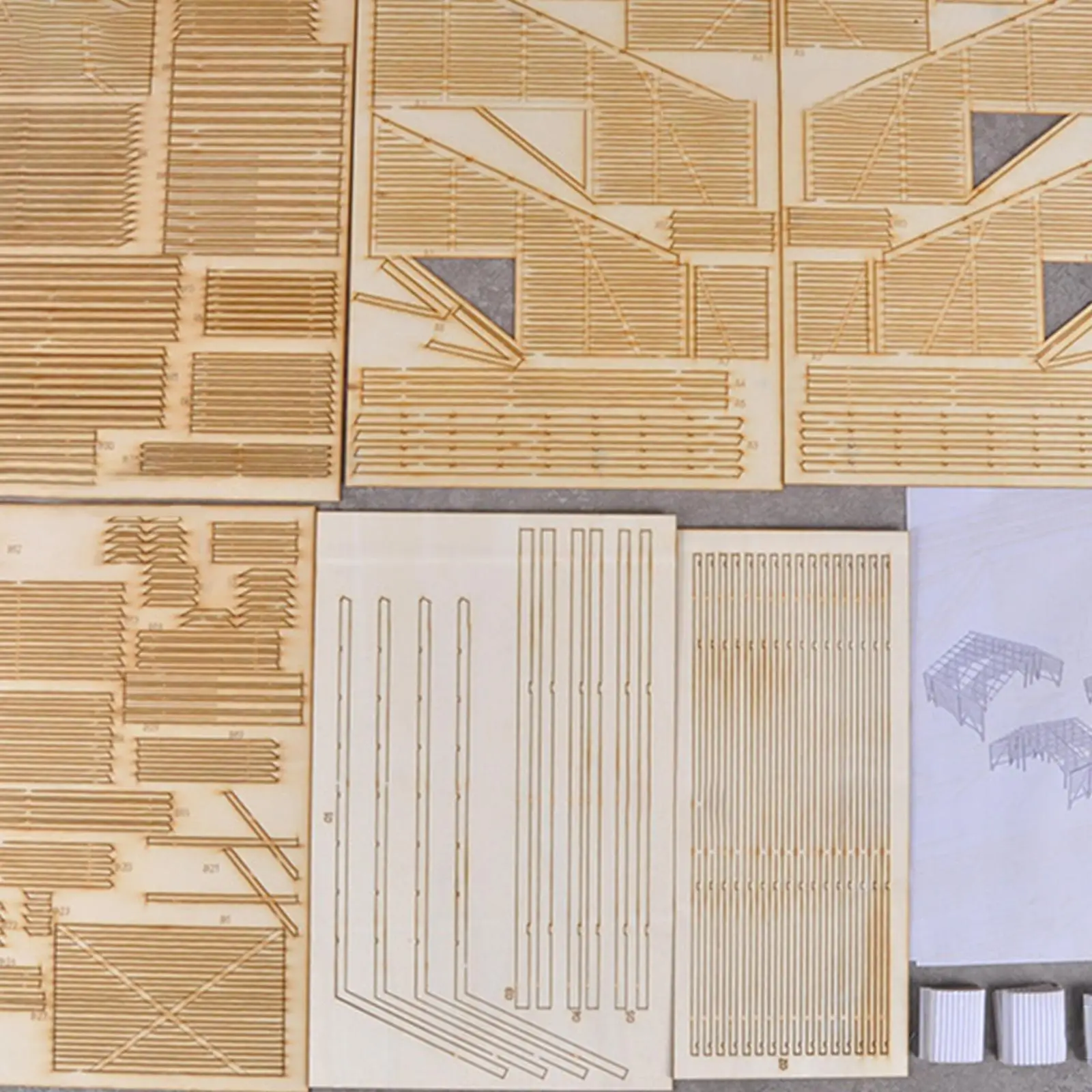 

Warehouse Building Model Kit 1/35 Scale Unique Accessory Decor Ideal Gift Unpainted Architecture Model Wooden DIY for Sand Table