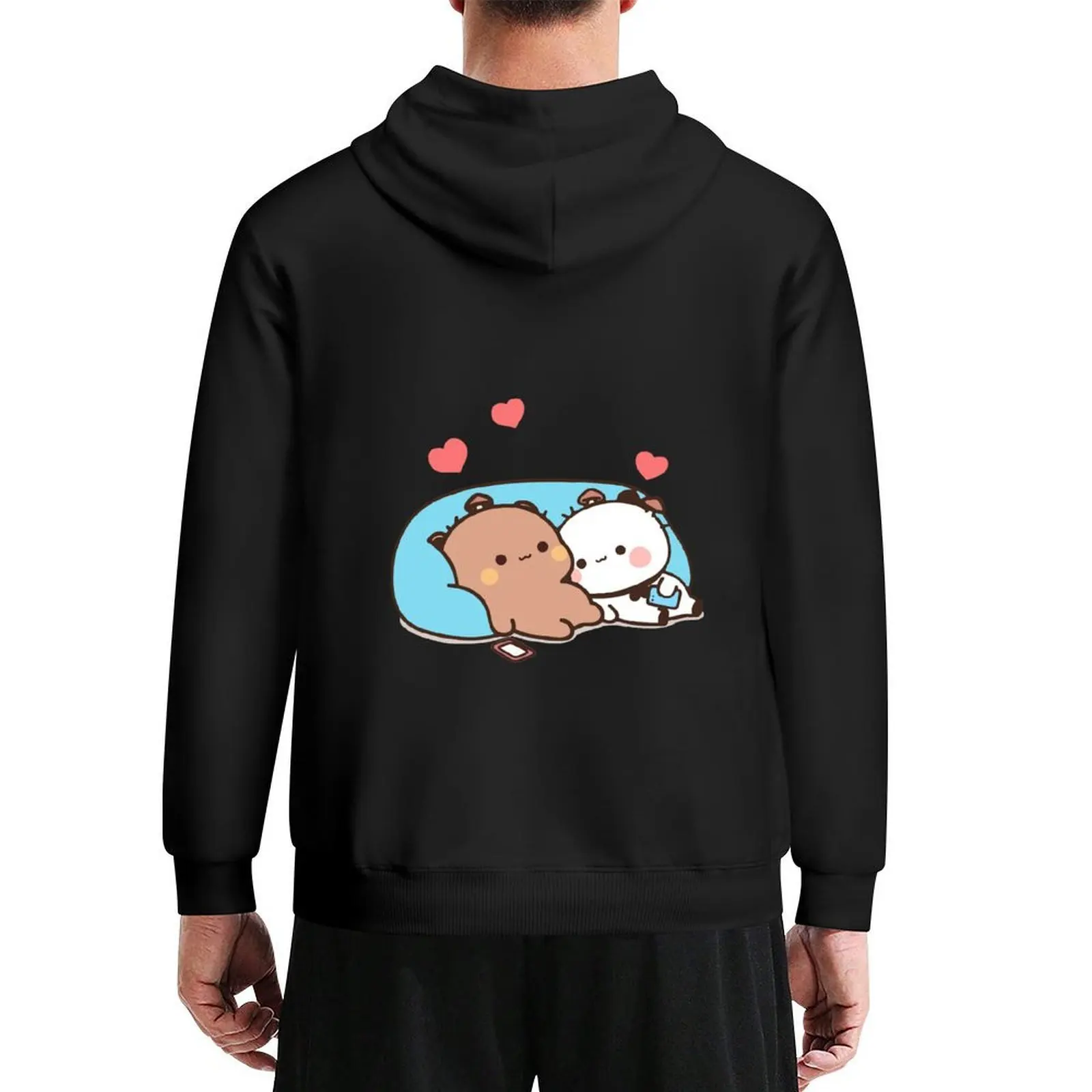 

bear and panda bubu dudu balloon Hoodie graphic t shirts men blouse men's winter sweater korean autumn clothes anime hoodie