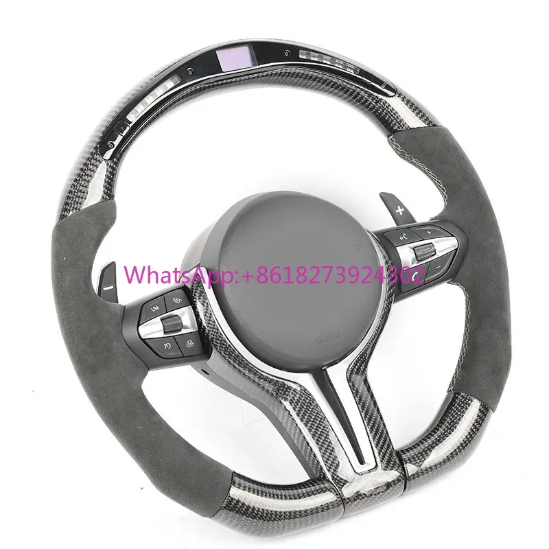 

Carbon Fiber Steering Wheel Fit for BMW M2 M3 M4 M5 M6 X5M X6M F30 F10 F26 F15 F80 LED Steering Wheel