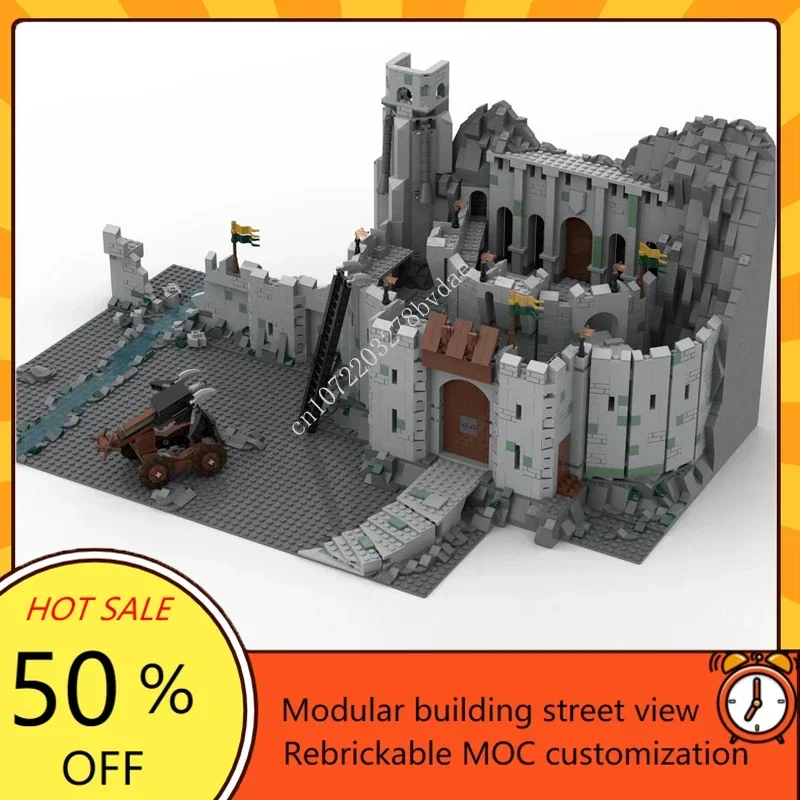 

3126PCS Movie King of Rings Fortress of War LOTR Helm's Deep UCS Scale Orthanc Medieval Castle Architecture Building Block Toys