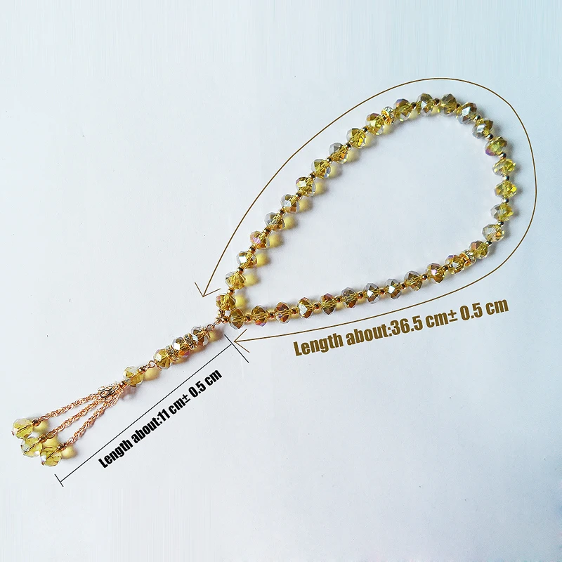 official-website по 1 грн все New Demon Slayer Eligious Champagne Crystal Tasbih Prayer Beads Muslim Bracelet Jewelry