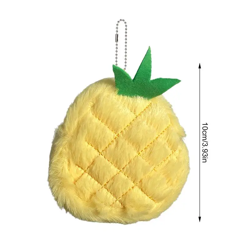 Fruit Plush Coin Purse Cartoon Small Wallet & Change Holder Cartoon Plush Coin Pouch Soft Plush Bag Pendant Fashionable Purse