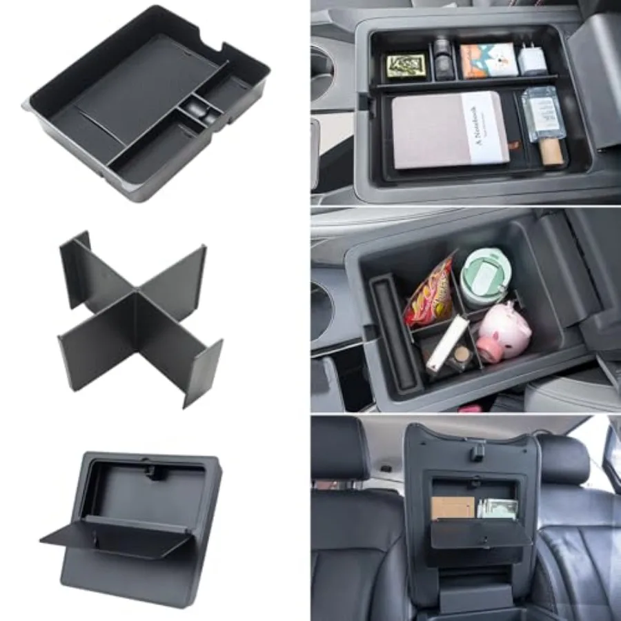 

3-Piece Center Console Organizer Set for 2023-2026 Honda Pilot, 2024-2026 Honda Passport/Ridgeline Accessories, Armrest Hidden