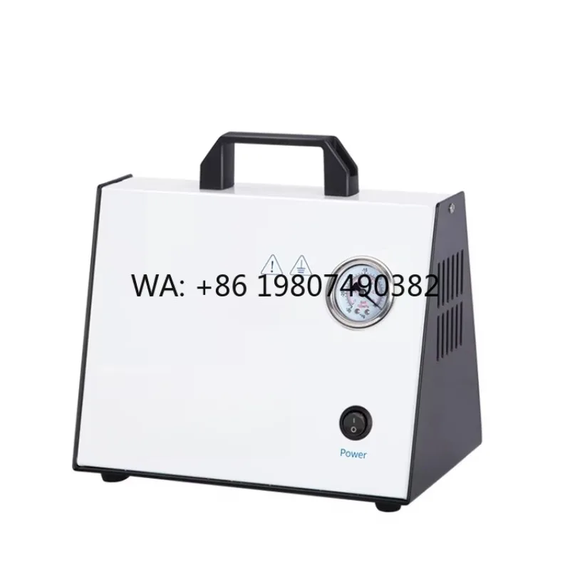 Portable Stainless Steel Oil Free Diaphragm Pump, High Flow Silent Vacuum Pump for Lab Positive Negative Pressure Filtration