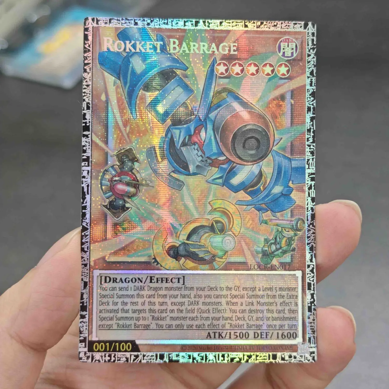 Yu-Gi-Oh! DGalaxy Defense Robot Orbital 7 DIY English GMR-OF Limited Edition Card LOCH Rokket Barrage PSER/N Universal Card Toy