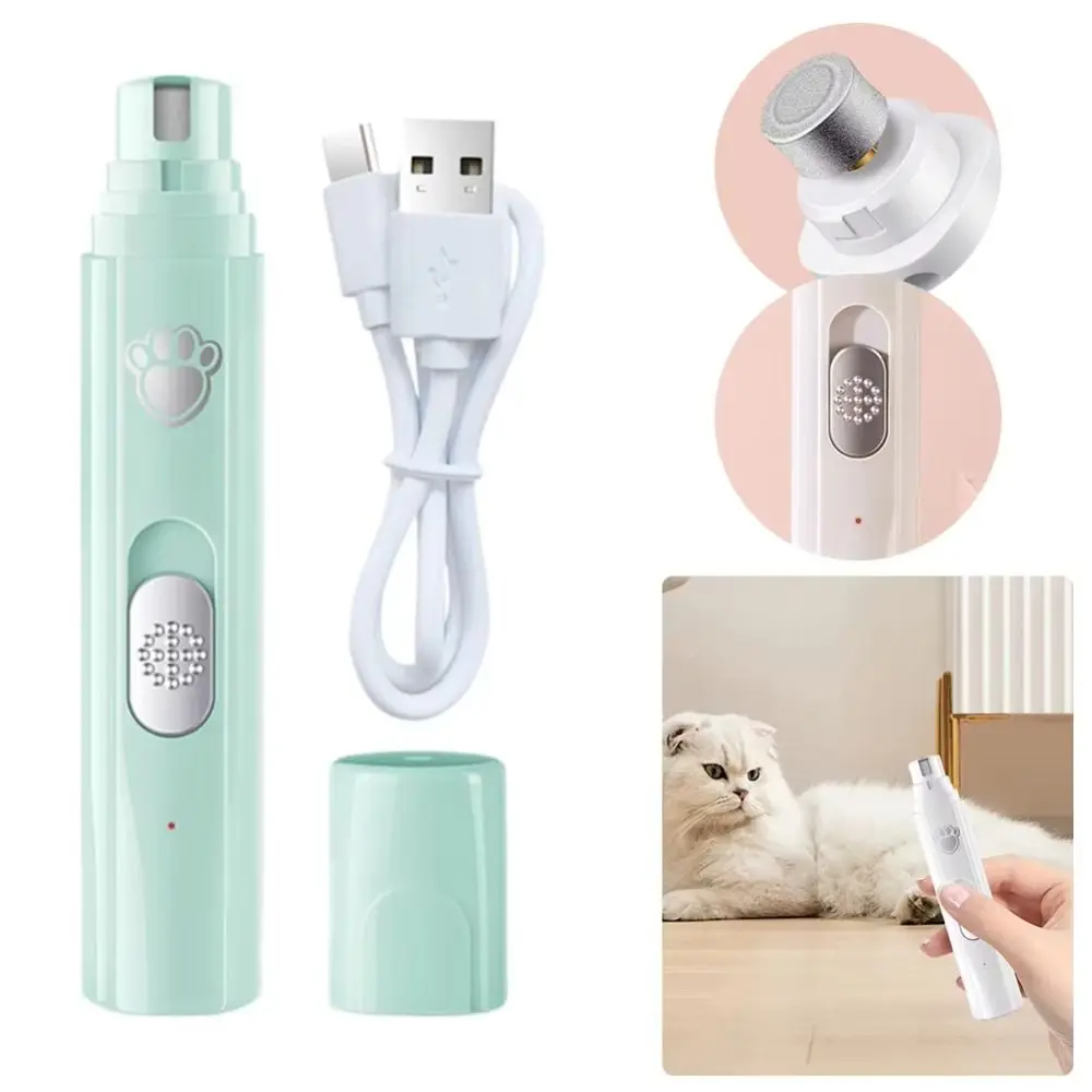

2 Speed Pet Electric Nail Clipper Low-Noise Painless Pet Nail Trimmers USB Rechargeable Safe Pet Paws Grooming Tool Home