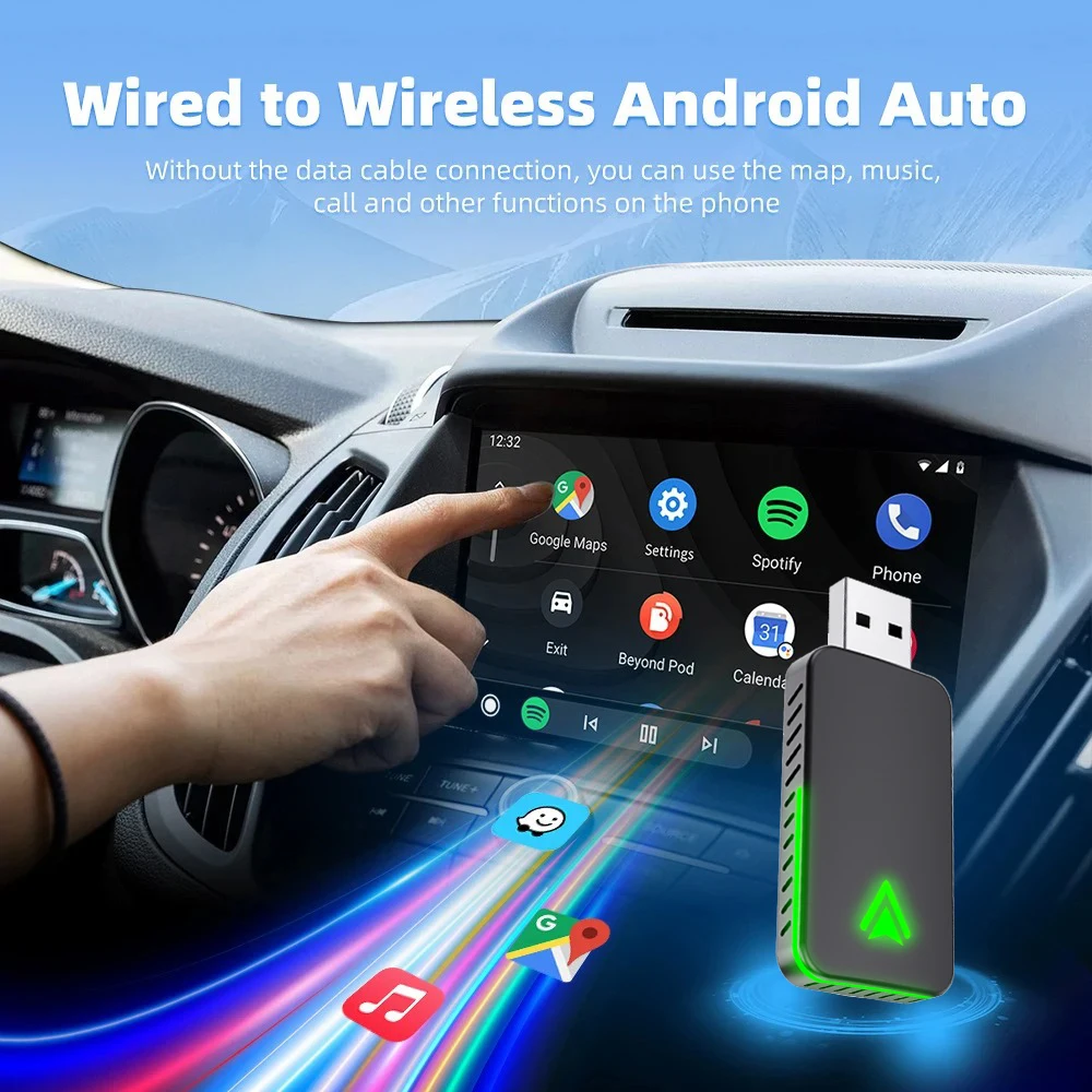 محول CarPlay اللاسلكي CarPlay اللاسلكي Android Auto AI Smart Box أنظمة السيارة الذكية للسيارة مع CarPlay السلكي