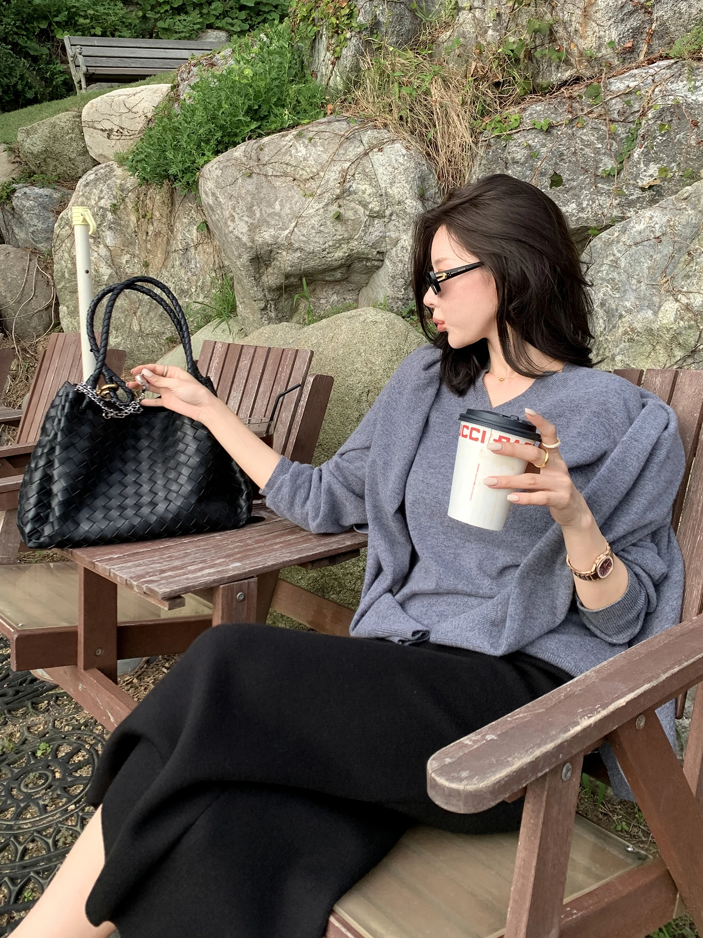 

Комплект LIYSENIOR Basic Series: женский вязаный костюм с V-образным вырезом, повседневный, с длинными рукавами, шерстяной, для ношения под одеждой, из двух предметов, осенняя новинка