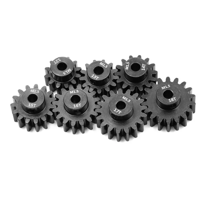 الصلب 5 مللي متر M1.5 12T 13T 14T 15T 16T 17T 18T المعادن ترس ترس المحرك ل 1/8 1/10 TRXS ARRMA LOSI RC اكسسوارات محرك السيارات #4