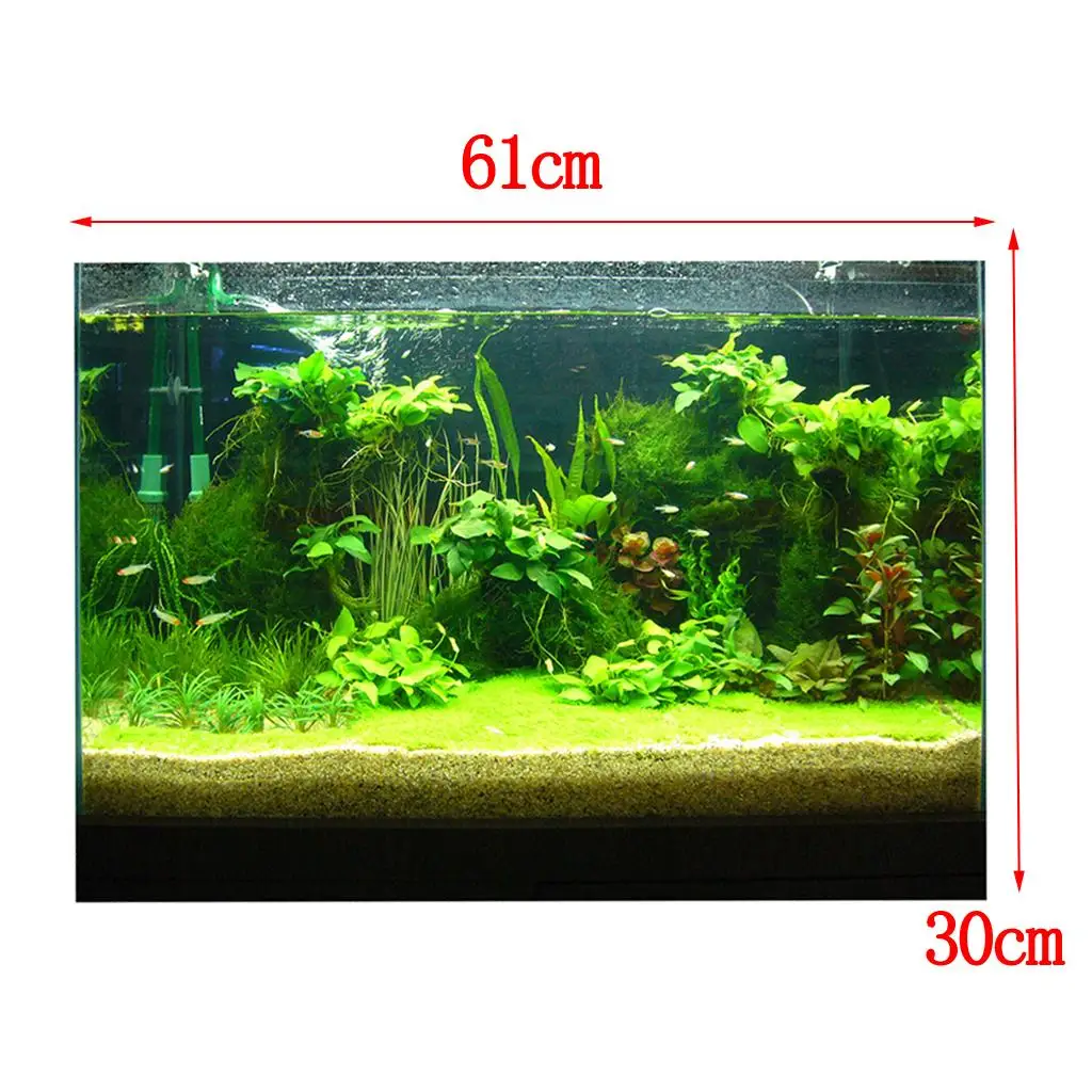 Single-Sided Adhesive Aquarium Background Backdrop Fish Tank Reptile Terrarium Vivarium Wallpaper Decor - Plants