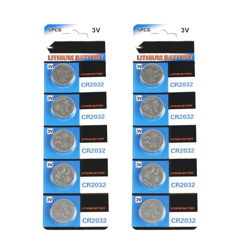 5/10Pcs CR2032 Batteries 3V Capacity Safety Battery Coin Button Cell Lithium