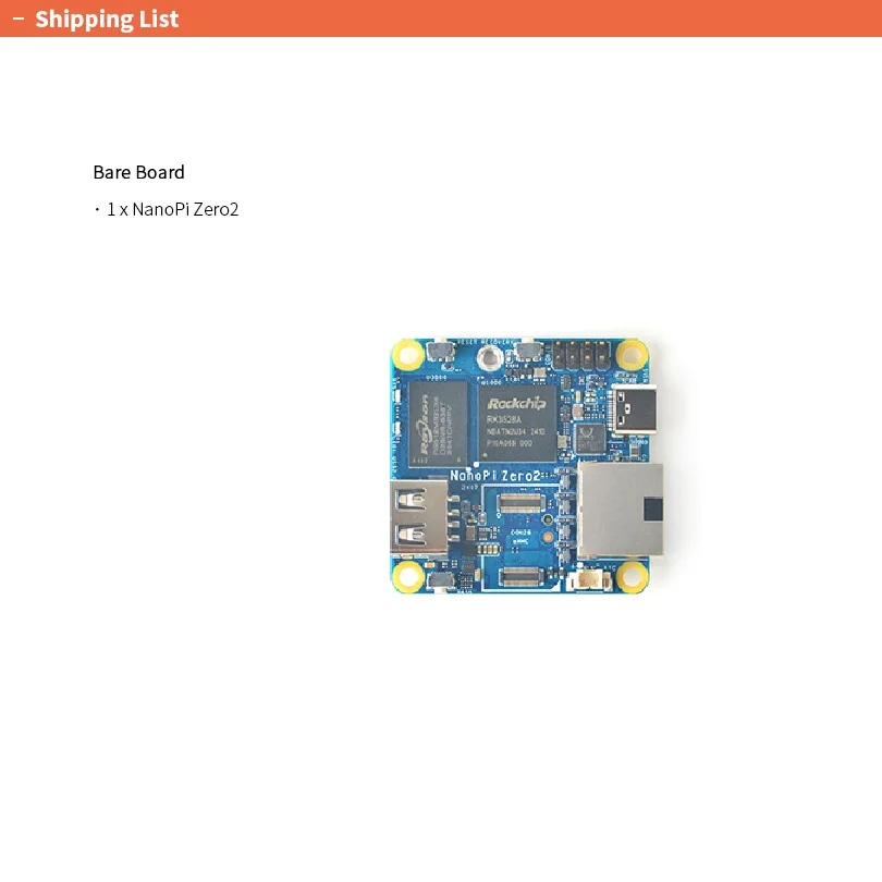 OpenPi Nano Zero2 Mini LTS 2G LPDDR4 RAM,RK3528A,4xARM Cortex-a53 Up to 2.0GHz,Supports eMMC ,Gigabit Ethernet