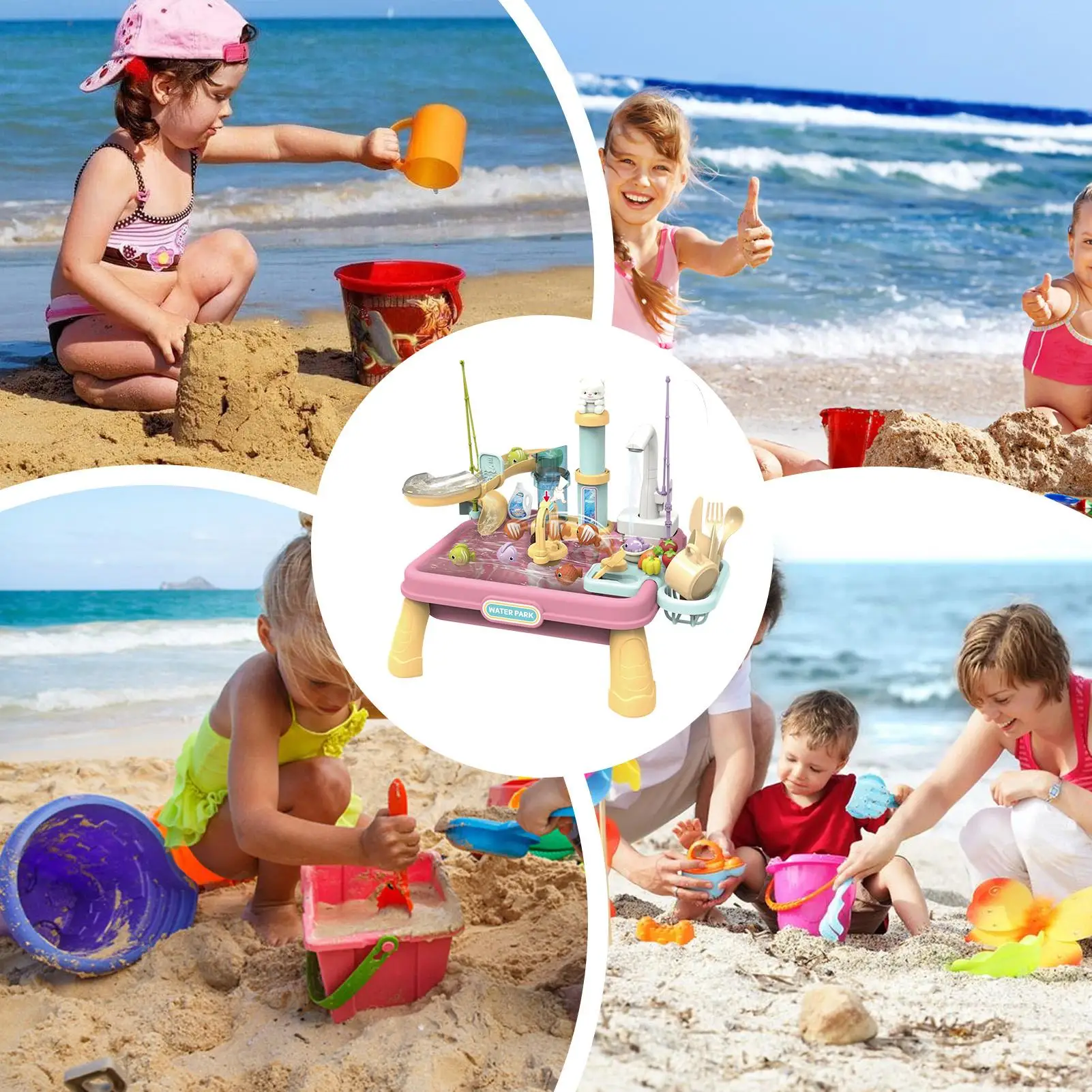 Children Sand Water Table Water And Sand Table Sensory Toy Set Boys Girls Outdoor Interaction Game For Classrooms Preschool