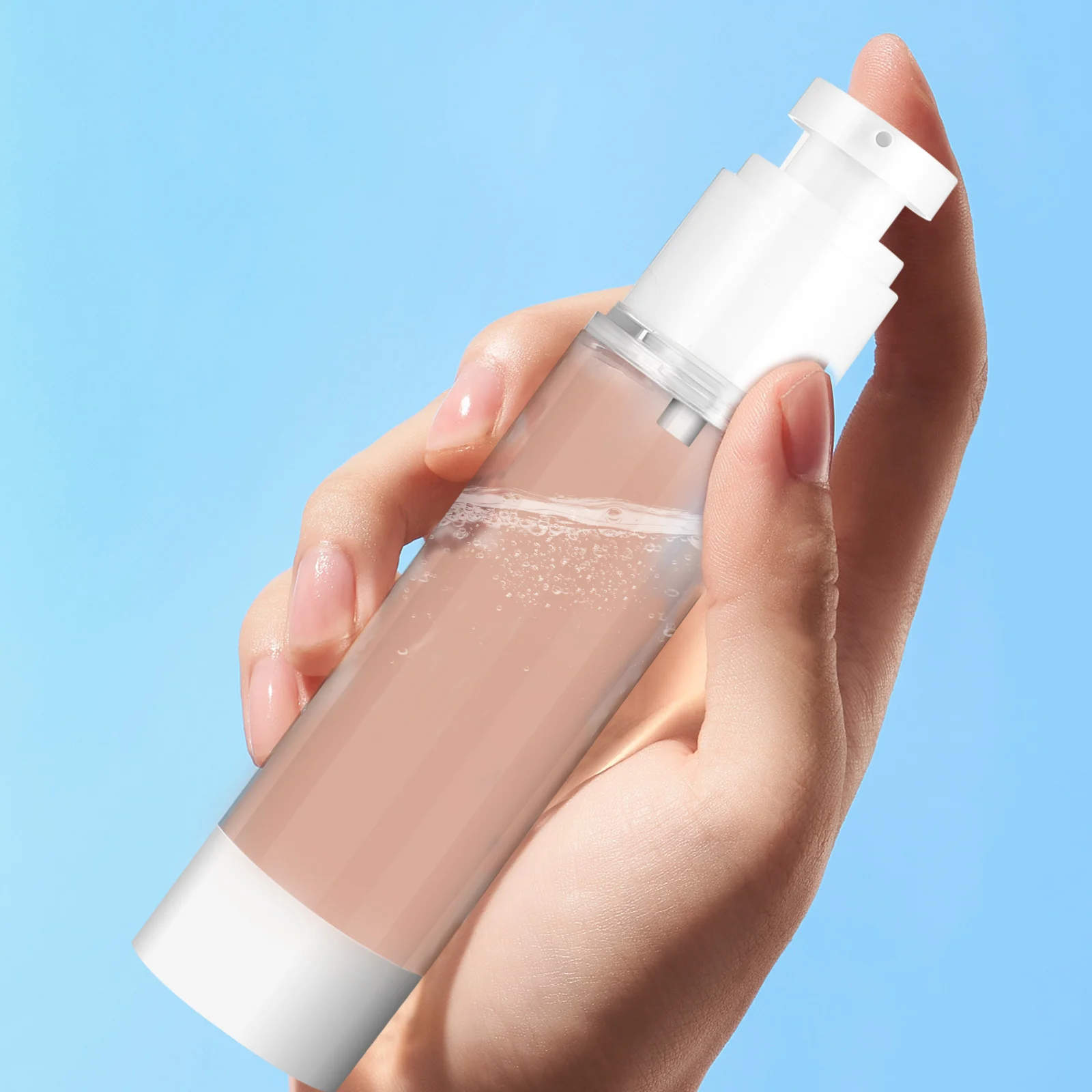 

6Pcs Travel Bottles Leak Proof Refillable Clear Lotion and Spray Dispensers for Makeup Serum Foundation Toner on The