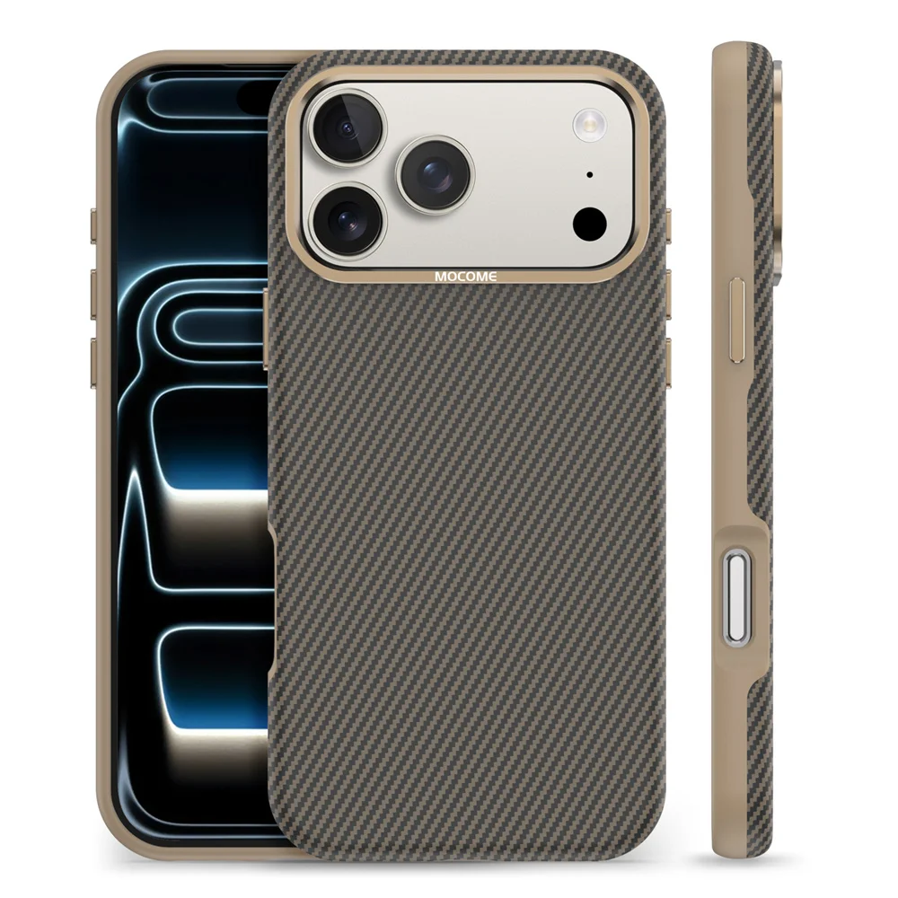 

High-end Business Sle Built-in Magnetic Carbon Fiber Case For IPhone 17 Pro Max 16 15 14 Plus 13 Delicate Touch Shockproof Cover
