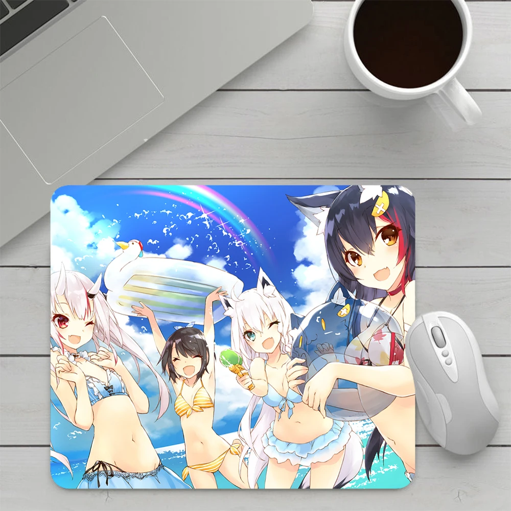 Ookami Mio Hololive Small Gaming Mouse Pad Computer Mousepad PC Gamer Mouse Mat Laptop Office Mausepad XXL Keyboard Mat Desk Pad