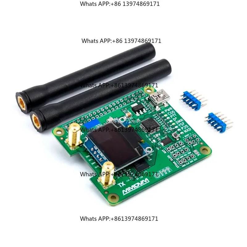 New MMDVM_HS_Dual_Hat Duplex MMDVM Hotspot UHF/VHF P25 DMR YSF NXDN Pi + OLED Soldered + Antenna For Raspberry Pi