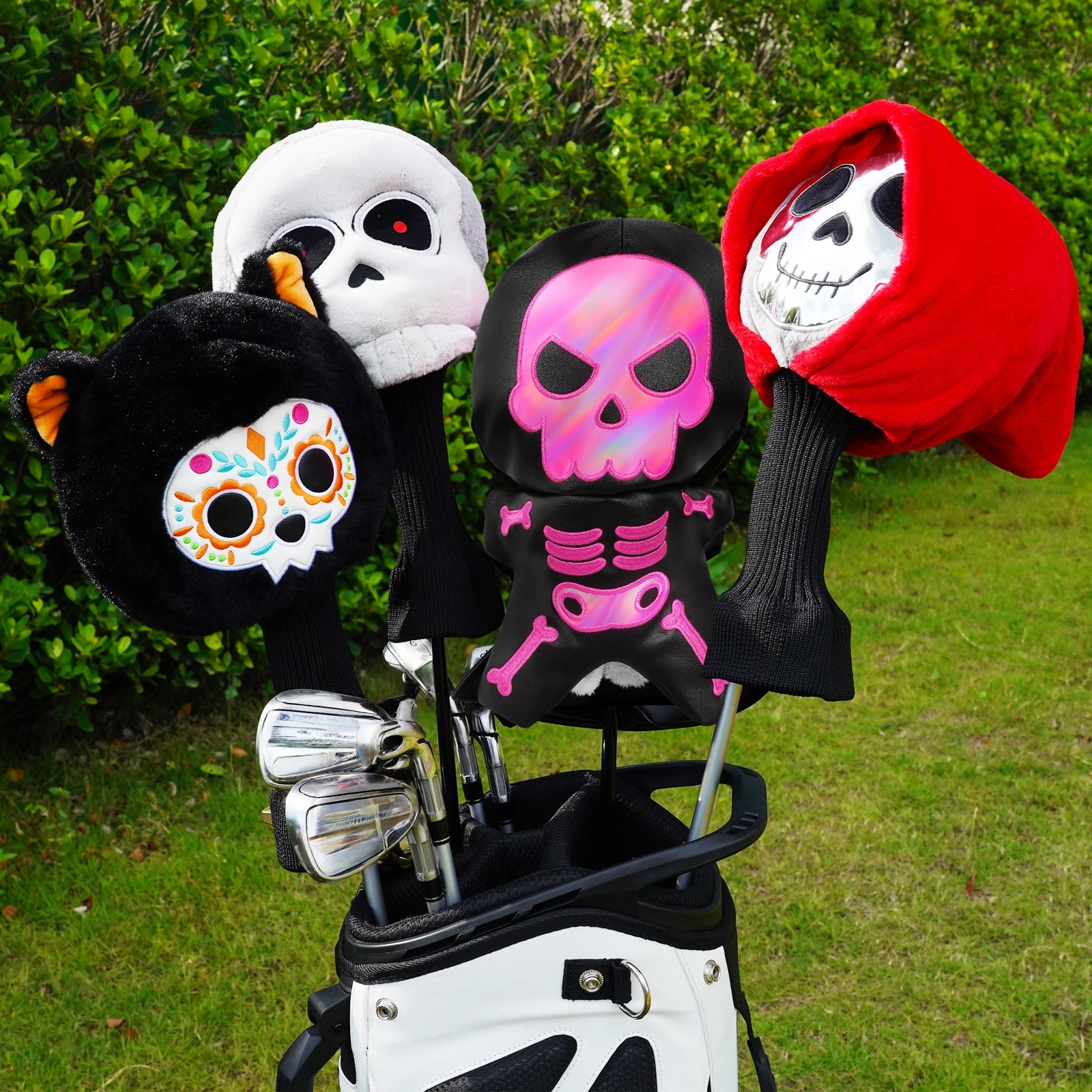 

Деревянный головной убор для гольф-клуба премиум-класса, плюшевый череп на заказ, деревянный чехол для водителя No 1, мягкая защита головы клюшки