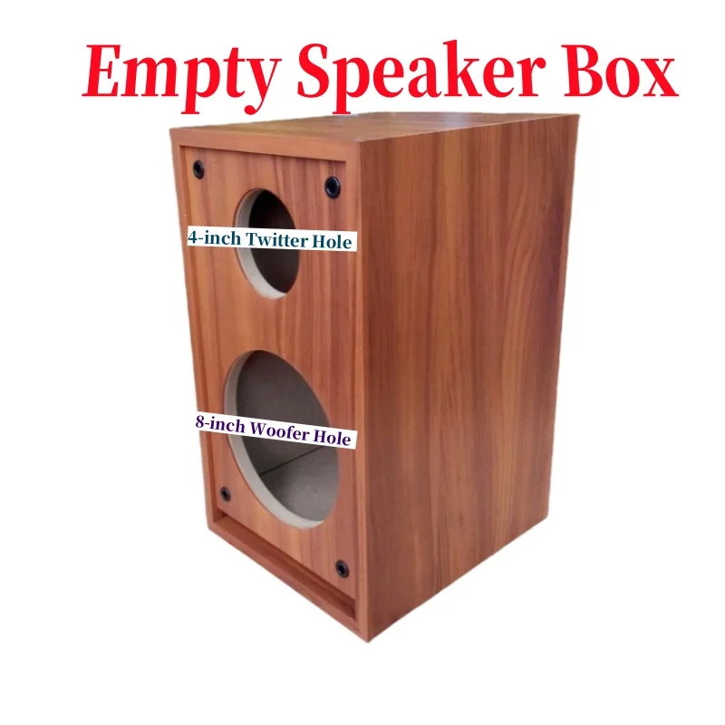 

8-inch Woofer 4-inch Tweeter Speaker Empty Box,Maze Speaker Box,DIY Speaker Housing,1Piece Sound Box,Customizable Hole Diameter