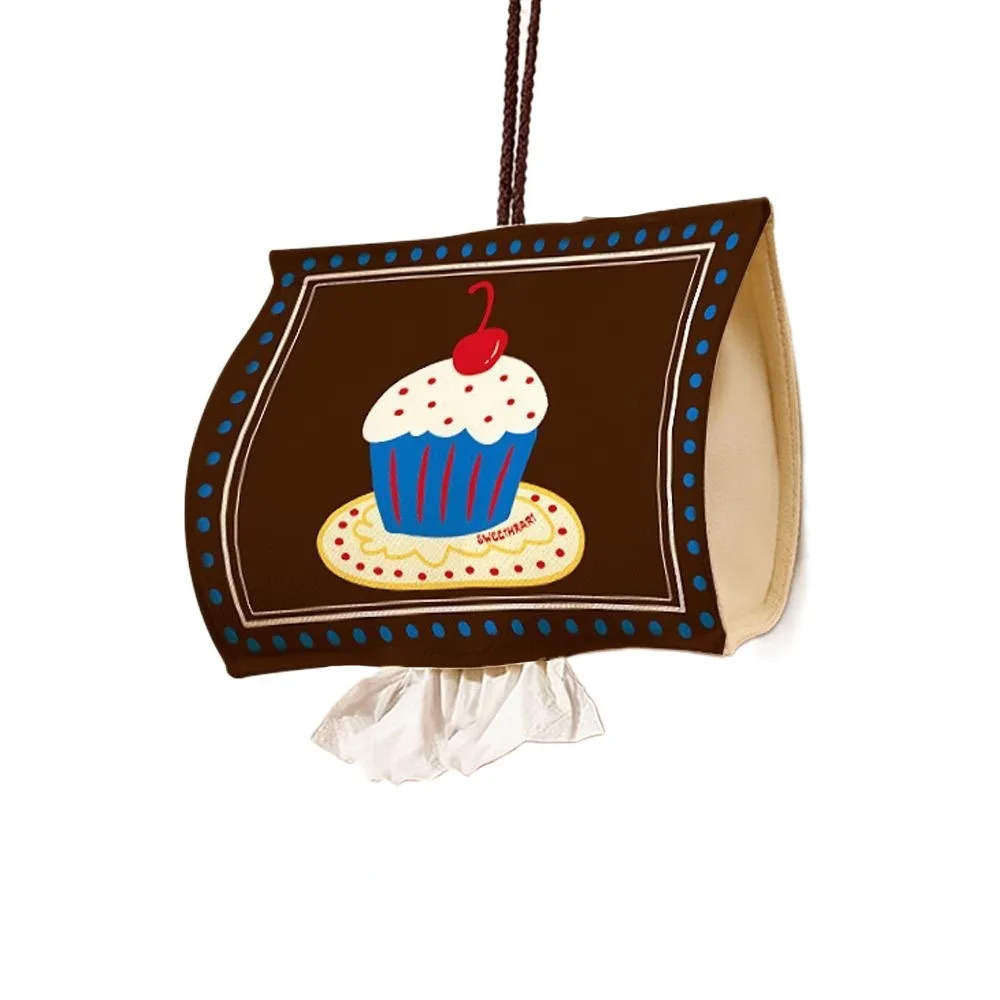 

Cherry Cake New Year Tissue Box Cartoon Horse Multi-function Tissue Paper Holder Traditional Blessing Canvas Napkin Box