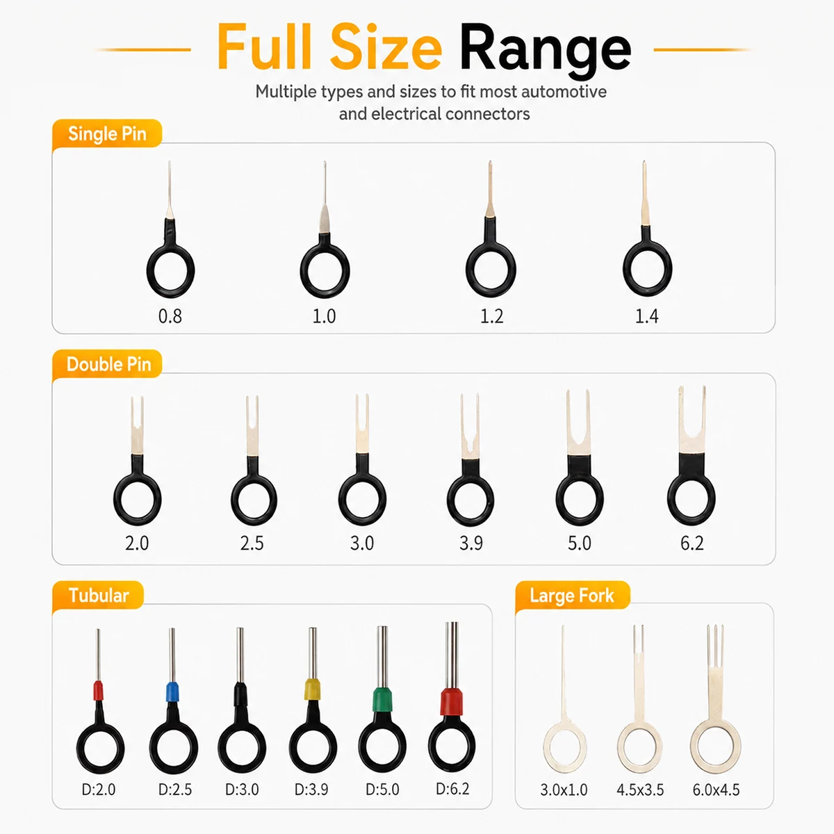 Yitong Automotive Depinning Tool Kit Electrical Connector Terminal Removal Pin Extractor Tool Set for Car Wire Harness Repair - view 3