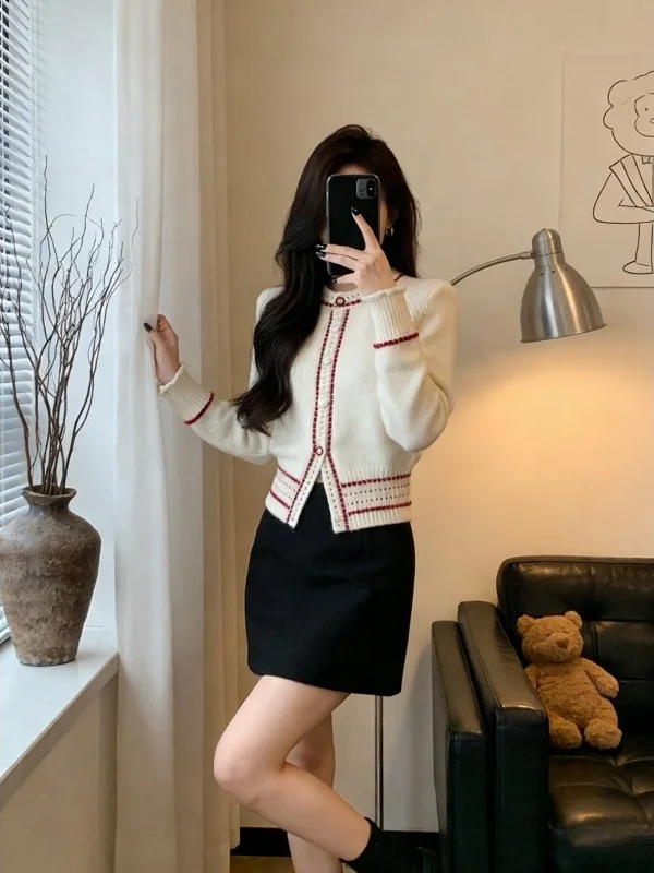 

Spring New Sle Women's Knitted Open Cardigan Color Blo Design Warmth Faionable Commute Suitable Polyester Fiber