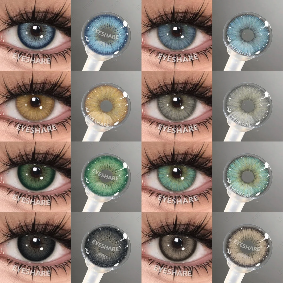 EYESHARE Beliebte Farbige Kontaktlinsen Modische Blaue Schönheitslinsen Natürliche Graue Braune Farbige Pupillen Grüne Augen Make-up Weiche Linsen