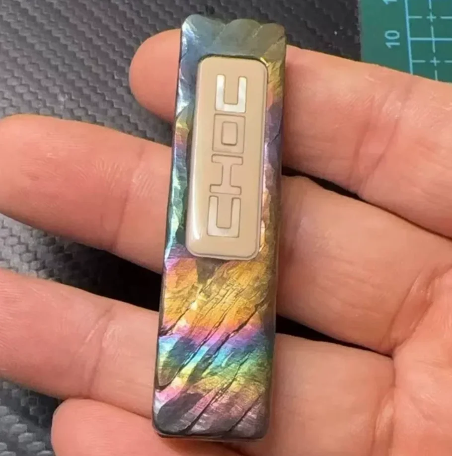 Used EDC Lautie Chocolate zirconium steel fidget slider decompression toy