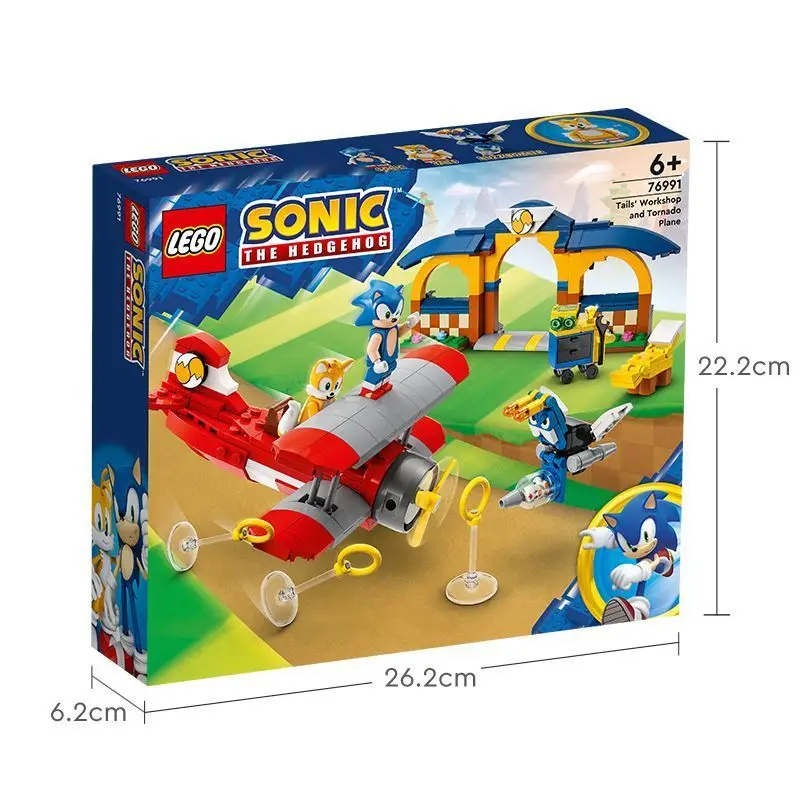 LEGO Sonic the Hedgehog™ 76991 Tails\' Workshop and Tornado Plane Building Block Toys for Kids Birthday Christmas New Year Gift